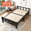 Venta al por mayor Tira de bambú Cama de bambú Plegable Cama individual 1.2m Simple Reforzada Cama para casa de alquiler Cama para descanso al mediodía en casa