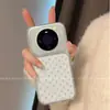 Adecuado para funda de teléfono Huawei Mate 80 Pro/Mate 70, caricatura femenina con soporte, oso de lunares azules