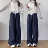 Pantalones de trabajo de seda helada de verano para hombre, pantalones de pierna ancha con caída holgada, adecuados para ir al trabajo, versátiles, de secado rápido, frescos y casuales, pantalones largos