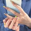 10 Peças de Unhas Postiças Coded Rich Daughter Fairy Elegante Espumante Atmosfera Estilo Celebridade da Internet Removível Vestível