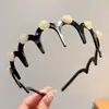 Diadema de verano con diseño texturizado para mujer, accesorio para el cabello de corona alta para uso diario, diadema de lujo de alta gama con dientes para mujer