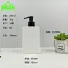 Limpiador Facial Cuadrado Plano de 200 ml Botella Pe Cosméticos Botella Limpiadora Acondicionador Mascarilla para el Cabello Botella con Bomba Set de Lavado y Cuidado