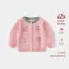 Cárdigan de punto para niña Hello Kitty, Nuevo estilo Primavera y Otoño, Chaqueta suéter para bebé, Suave y amigable con la piel, Top elegante