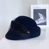 Moda de Malla de Lana Sombrero de Equitación para Mujer, Invierno Elegante Versátil con Estilo Gorra de Periodista, Cálido y Resistente al Frío