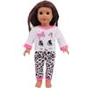 2024 nuevo 18 pulgadas muñeca American Girl accesorios ropa de una pieza con capucha 43cm muñeca de verano pijama de felpa