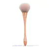Brocha de maquillaje suelta de cintura pequeña y caliente, juego de brochas de maquillaje con mango de oro rosa, brocha de miel de cabeza grande, herramientas de belleza
