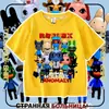 Nueva camiseta de manga corta para niños del juego de Roblox Animal Hospital, top moderno