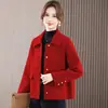 2026 Ropa para Madres de Mediana Edad y Mayores Otoño e Invierno Estilo Chino Solapa Estilo Nuevo Principios de Otoño Holgado Talla Grande Reductor de Edad Cárdigan Abrigo Versátil