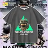 Nova Camiseta Delta Force Weilong Rosa Vermelho Comedor de Ouro Lobo para Meninos, Manga Curta Estudante Solta Tendência