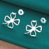 West Lake lindas joias de prata Clover Hollow Heart Stud brincos joias femininas joias