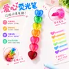 Plumas Resaltadoras Multicolor en Forma de Corazón para Uso de Oficina, Marcadores Especializados para Resaltar Puntos Clave y Plumas para Diario