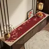 Novo Estilo Chinês Mesa de TV Tapete de Mesa Toalha de Mesa Vermelha Aparador Sem Lavagem Impermeável e à Prova de Óleo Couro Proteção de Bancada de Sapateira