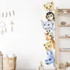 Lindos Adhesivos de Pared de Animales Inclinados Autoadhesivos Dibujos Animados Rinoceronte Jirafa Pegatinas Decorativas de Pared para Habitación Infantil BR0290F