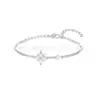 Pulsera Ojo del Diablo Versión Alta Shijia Adopta Elemento Swarovski Pulsera Cisne Cubo de Azúcar Inteligente Swarovski Anillo para Mujer