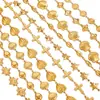 Cadena Chapada en Oro de Acero Inoxidable Hip Hop Tema Marino Pulsera DIY Hecha a Mano Collar Accesorios Pequeños Personalizados