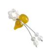 Colgante de Calabaza de Ágata Blanco Natural, Chalcedony Verde Aceite Hecho a Mano Calabaza Pequeña Cuentas para Pulsera DIY, Suministrado Directamente desde Xinjiang