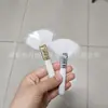 Pincel de Espuma Pincel Facial Transfronteiriço em Forma de Leque Fios de Fibra Macia e Fofos Pincel de Maquiagem Pó Residual Salão de Beleza Cabo de Madeira Portátil