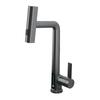 Grifo para Lavabo Raindance Resistente a Salpicaduras, Caliente y Frío, Grifo para Lavabo de Encimera Extraíble con Pantalla Digital, Grifo de Cascada de Hoja de Tres Funciones
