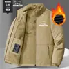 Ropa Exterior Gruesa de Terciopelo para Hombre Transfronteriza Chaqueta Deportiva para Exteriores Otoño e Invierno Chaquetas Holgadas Casuales para Hombres de Mediana Edad y Mayores Ropa para Hombre