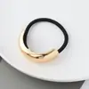 Estilo punk europeo y americano metal personalidad alta calidad cuerda para la cabeza semicírculo tubo redondo anillo para el pelo cuerda elástica para el pelo Balot fabricantes al por mayor