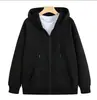 Sudadera ligera con cremallera y logo personalizado, sudadera holgada para pareja, sudadera de hombre talla grande de 260 g