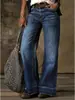 Loja independente eBay jeans de rua europeu e americano para primavera e outono, calças largas casuais versáteis da moda para emagrecer, atacado