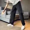 Pantalones Casuales de Pierna Recta con Cordones Estilo High Street para Hombre, Pantalones Finos Juveniles de Moda, Nuevos Pantalones Largos de Tacto Fresco Verano 2026
