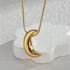 Colar Pingente Geométrico Tridimensional Simples Estilo Coreano Feminino Versátil Acessórios de Alto Padrão Design de Nicho INS Banhado a Ouro 18K