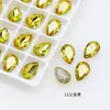 Dongzhou Cristal 8x12 Gota d'Água Pedrarias para Nail Art Super Brilhantes Coloridas Formato de Pera Corte de Alta Qualidade DIY Decorações para Unhas de Boneca