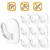 10 Peças Ganchos de Parede Adesivos Transparentes para Pendurar, Ganchos Adesivos de Alta Resistência, para Luzes de Fio Externas, Suportes de Quadro sem Prego, para Cozinha Banheiro Quarto Escritório