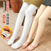22 inverno novo feminino tesouro grosso quente meias-calças meias garra de dragão cor sólida calça de dança meninas meia-calça forrada de fleece
