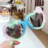 Orelhas Grandes coloridas de gato infantil fofas óculos de sol degradê moda feminina tesouro proteção solar óculos de sol estilosos para meninos