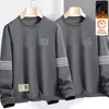 Sudadera Popular Nueva para Hombre Otoño/Invierno 2025, Forro Polar, Sin Capucha, Manga Larga, Cuello Redondo, Tallas Grandes, Gruesa, para Usar al Aire Libre