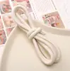 Pulseira de Corda Trançada Monocromática 6Mmpu Corda Artesanal DIY Corda de Mão Chaveiro Acessórios de Joia Material Corda de Couro