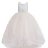 Vestido Formal con Malla Vestido de Novia Princesa, Bordado de Encaje, Vestido con Cola Larga, Vestido de Noche para Niñas, Vestido de Noche para Niñas, Transfronterizo