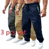 Calça Jogger Funcional Estilo Americano para Comércio Exterior Transfronteiriço, Calça Casual Solta Tendência com Vários Bolsos para Homens ao Ar Livre