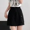 Falda Gris de Ropa de Trabajo para Mujer Verano Delgada Cintura Alta Corte A Pierna Ancha Ajustada Americana Secado Rápido Pantalones Cortos Culottes