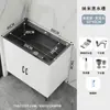 Cocina Acero Inoxidable Fregadero para Verduras Gabinete Integrado Fregadero para Lavar Platos Doméstico Sencillo Fregadero para Verduras Gabinete Completo Fregadero Simple Doble Agua