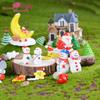 Decoração ins de Natal artesanato de resina presente criativo Papai Noel boneco de neve casa pequeno presente