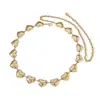 Nueva cadena de cintura retro con forma de corazón de moda transfronteriza para mujer, accesorio de cadena de cinturón de aleación con forma de corazón grabado, estilo vacacional de verano