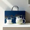 Taza de Té de Cerámica Moji con Filtro Taza de Té de Oficina de Gama Alta Pintada a Mano Taza Personal con Separación de Agua y Té Taza Mug
