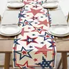 Amazon Transfronterizo Nuevo Producto Día de la Independencia 250º Aniversario de la Fundación de los Estados Unidos Camino de mesa con Exquisito Patrón Estrellas Textiles para el Hogar Creativos