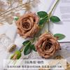 Buquês de flores artificiais marrons para salões de casamento, decorações de teto, marcadores de corredor e fundos na cor de caramelo; arranjos de flores de seda.
