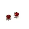 Aretes de Bola de Pelo con Lazo Rojo Ankora para Nochevieja, Exquisitos Retro, Simples, de Gama Alta y Versátiles, Pendientes Elegantes