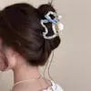 Pinza Pequeña de Lunares para el Cabello para Niñas, Pinza Tiburón de Gama Alta 2025 Nueva para Semirecogido, Accesorio para el Cabello para Moño en la Parte Trasera de la Cabeza