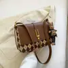 Bolso Pequeño de Moda de Este Año con Color Contrastante Simple para Mujer 2026 Primavera Nuevo Estilo Bolso Pequeño Cruzado de Hombro Único con Textura de Moda
