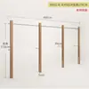 Estante de Exhibición para Tienda de Ropa de Acero Inoxidable con Color Madera Natural Estilo Chino, Soporte de Exhibición Engrosado, Accesorios de Belleza Minimalistas de Moda, Perchero