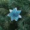 Flores Artificiales Flores de Polvo Dorado Navideñas Decoración del Hogar Flores Navideñas Flores Azules Decoración Navideña Regalos