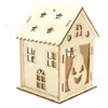 Casa de Calabaza de Madera para Halloween Transfronteriza Manualidades DIY Infantil Casa de Calabaza 3D Pintada Adornos de Decoración para el Hogar