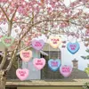 Decoración de Letrero de Jardín para el Día de San Valentín de Venta Caliente Transfronteriza, Letrero Grande de Jardín para Césped con Diseño de Corazón Rojo de Doble Cara